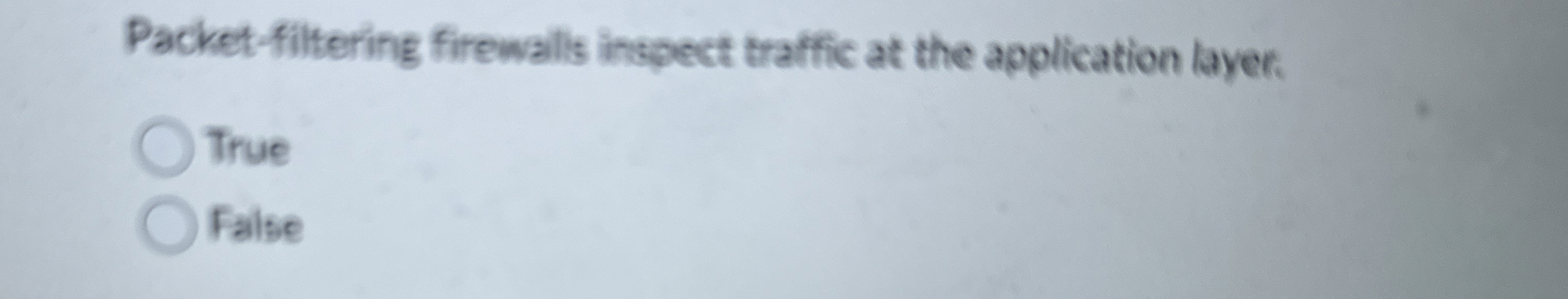 Packet - filtering firewalls inspect traffic at