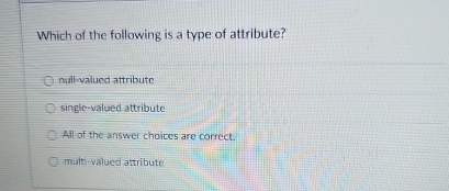 Which of the following is a type of attribute?
