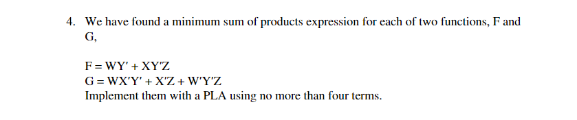 We have found a minimum sum of products