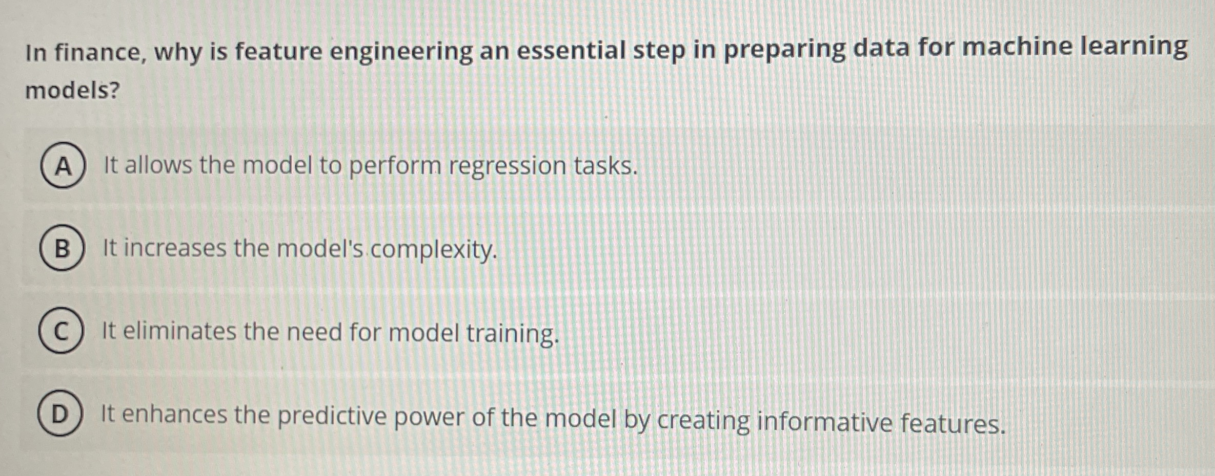 In finance, why is feature engineering an