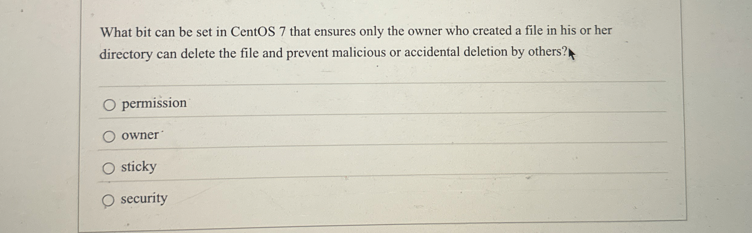What bit can be set in CentOS 7 that ensures only