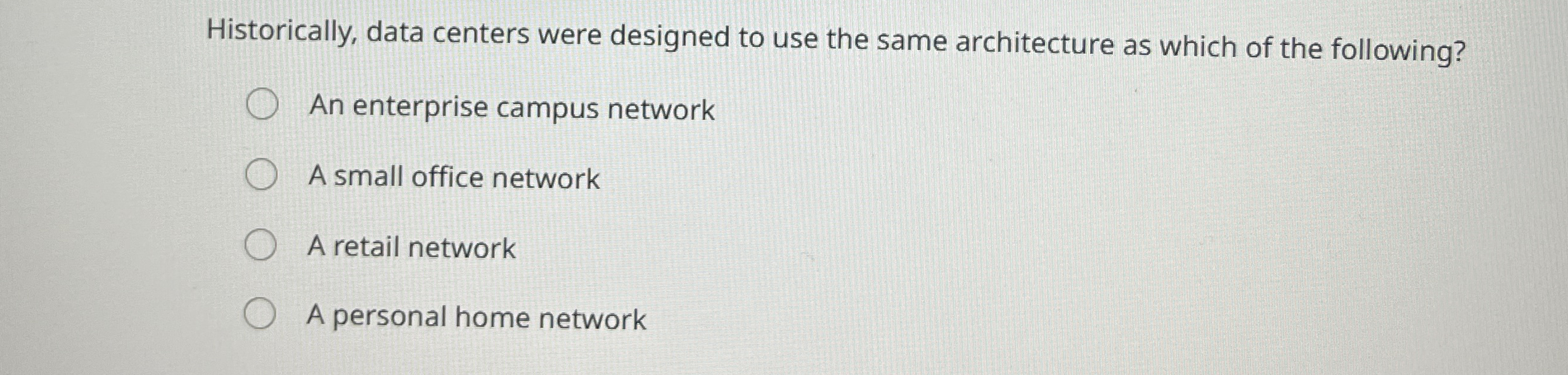 Historically, data centers were designed to use
