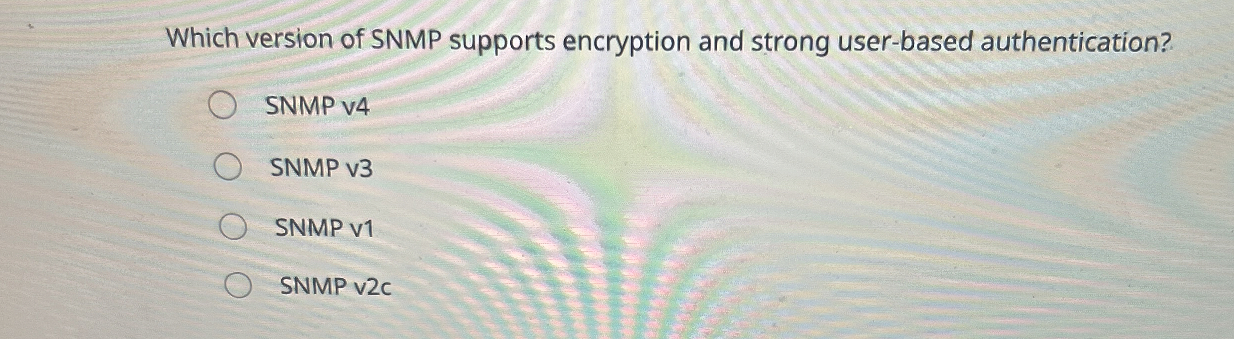 Which version of SNMP supports encryption and
