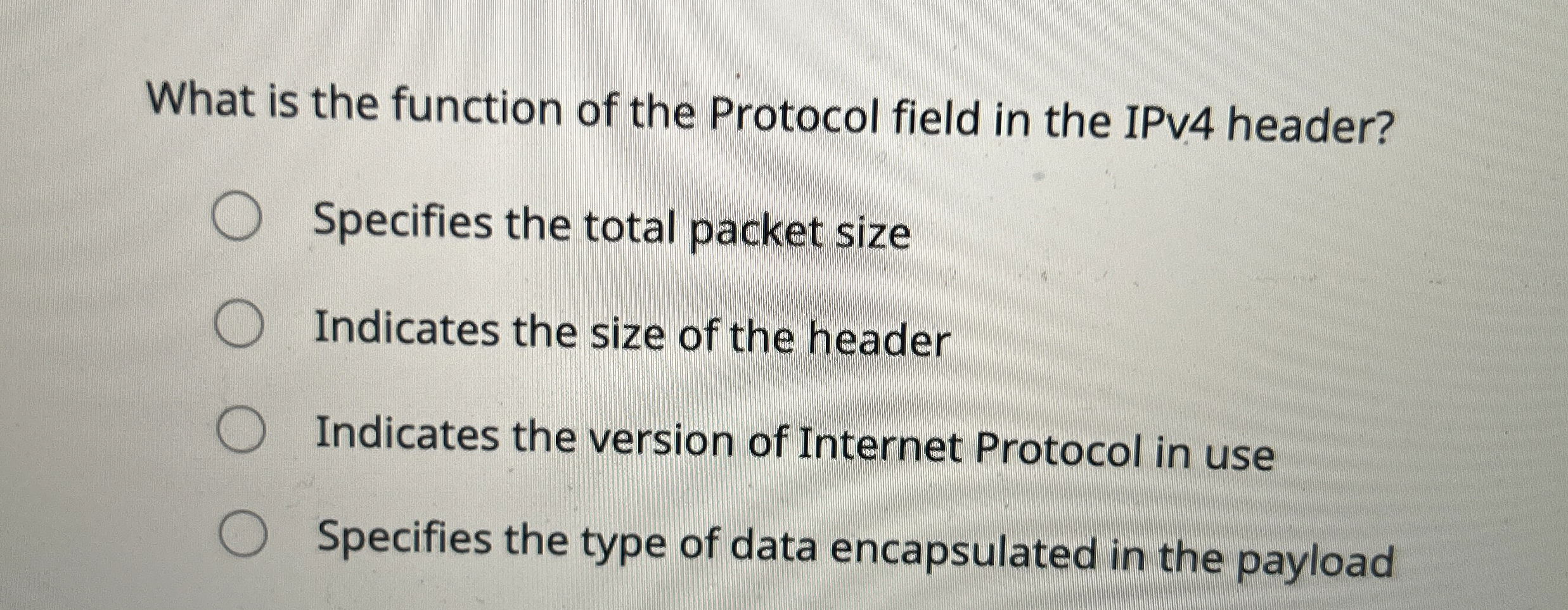 What is the function of the Protocol field in the
