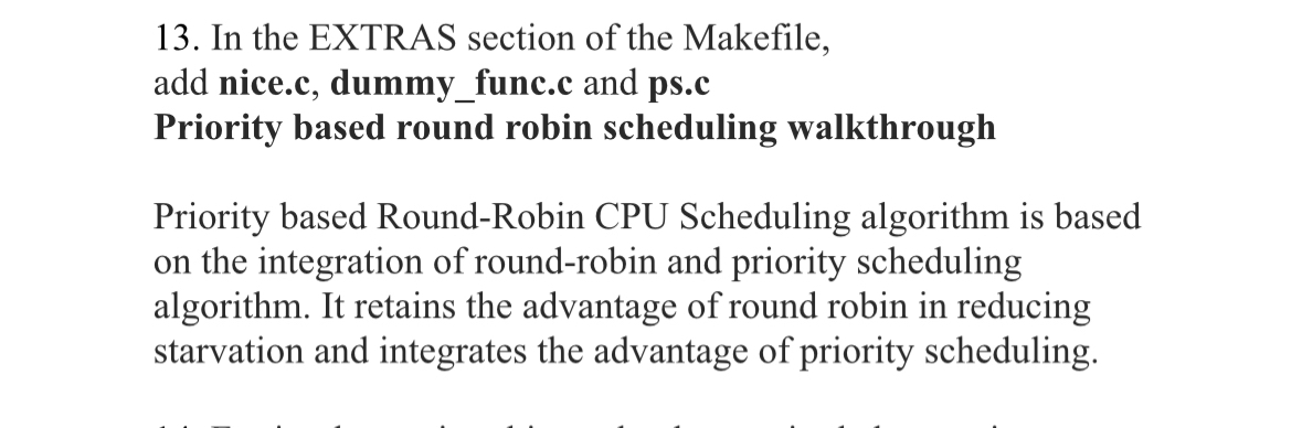 In the EXTRAS section of the Makefile, add nice.c
