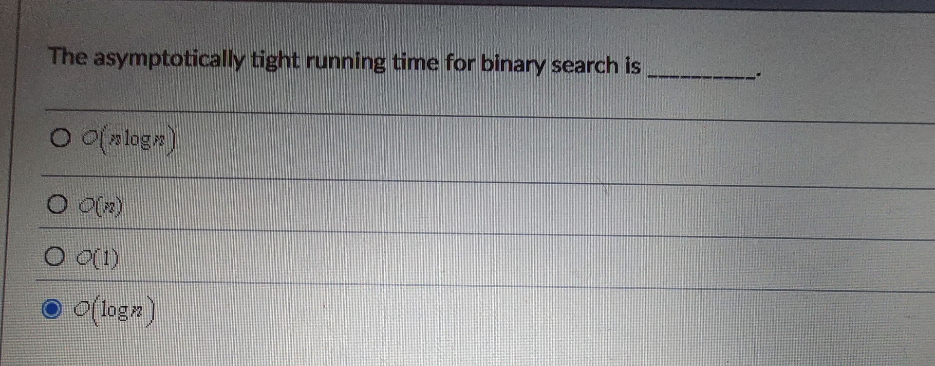 The asymptotically tight running time for binary