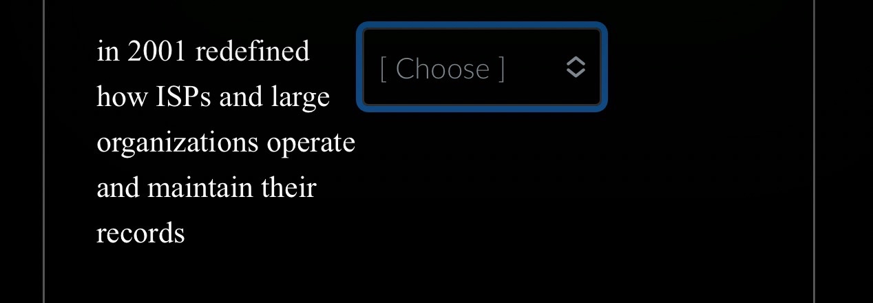 in 2 0 0 1 redefined how ISPs and large