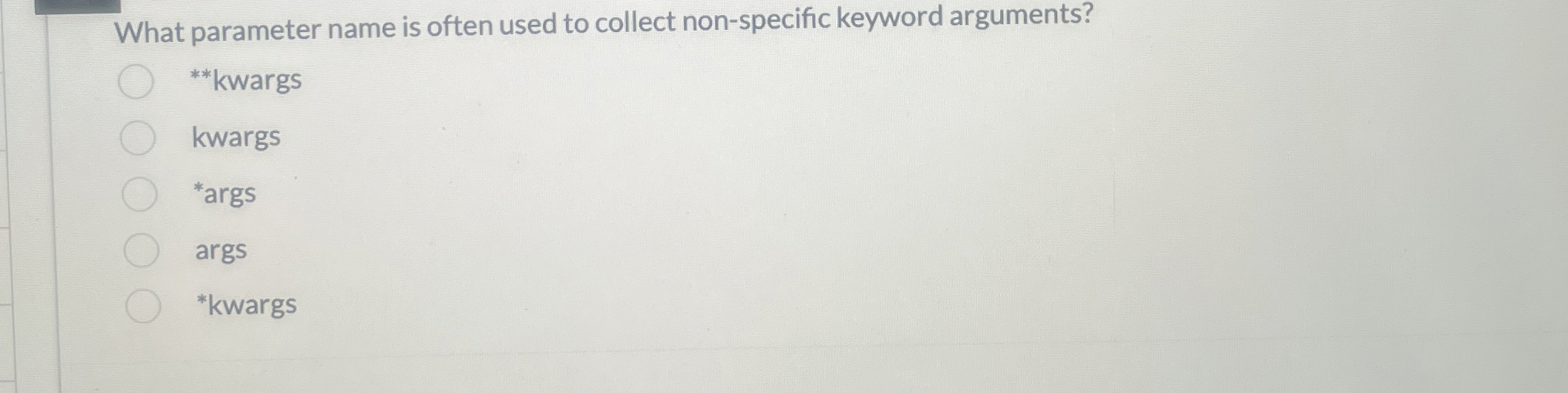 What parameter name is often used to collect non