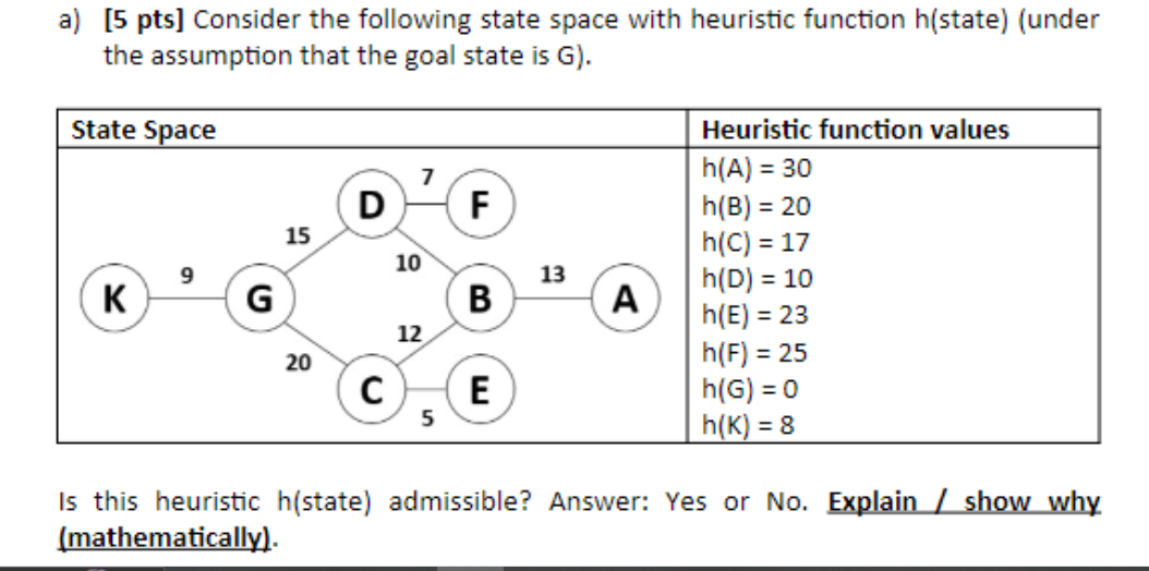 need step by step solution a ) [ 5 pts ] Consider