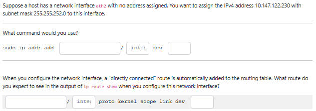 Suppose a host has a network interface eth 2 with