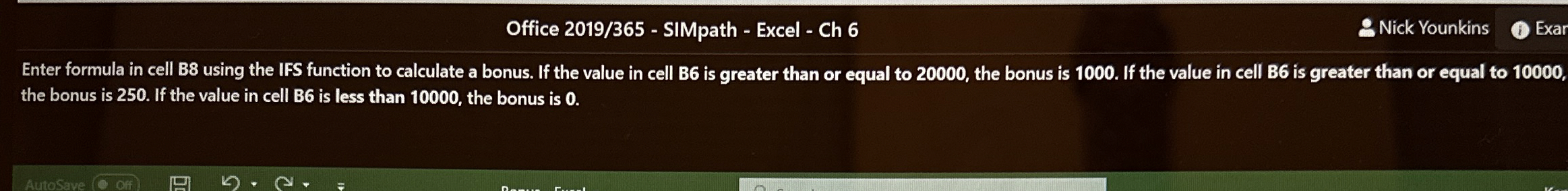 Office 2 0 1 9 / 3 6 5 - SIMpath - Excel - Ch 6