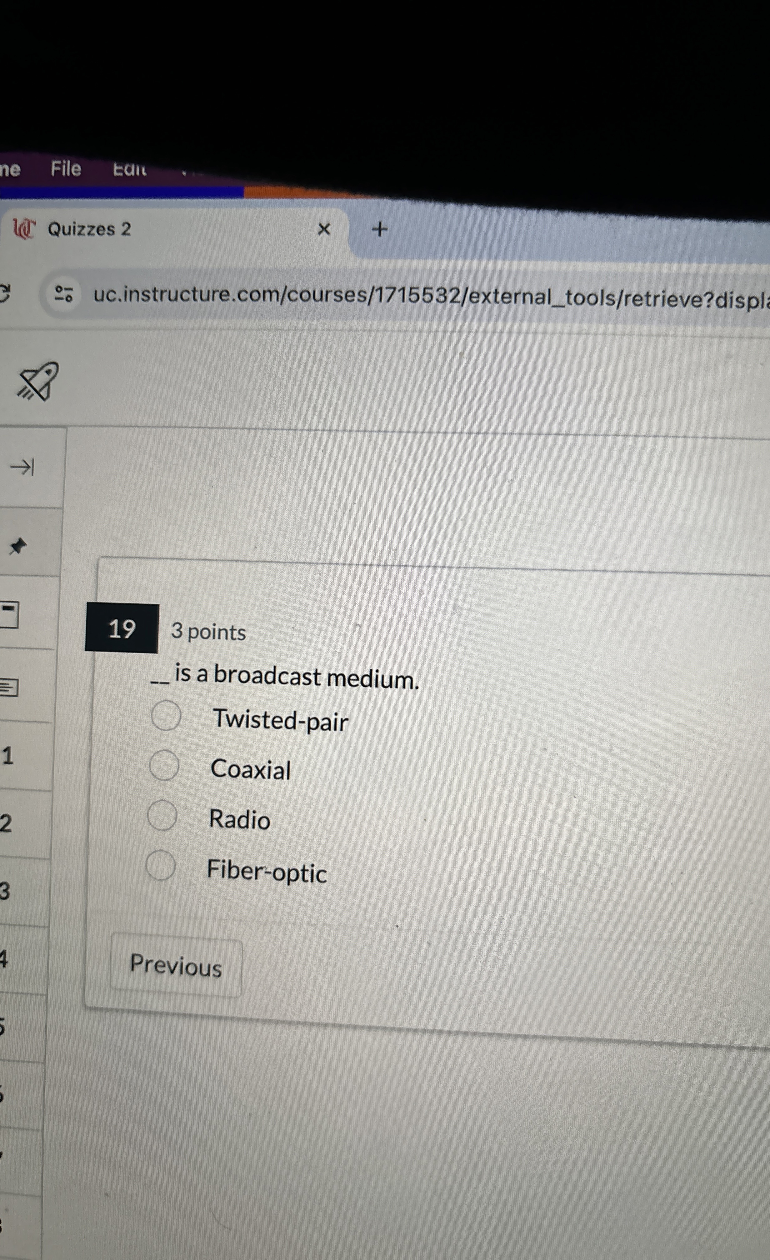 1 9 3 points is a broadcast medium. Twisted -