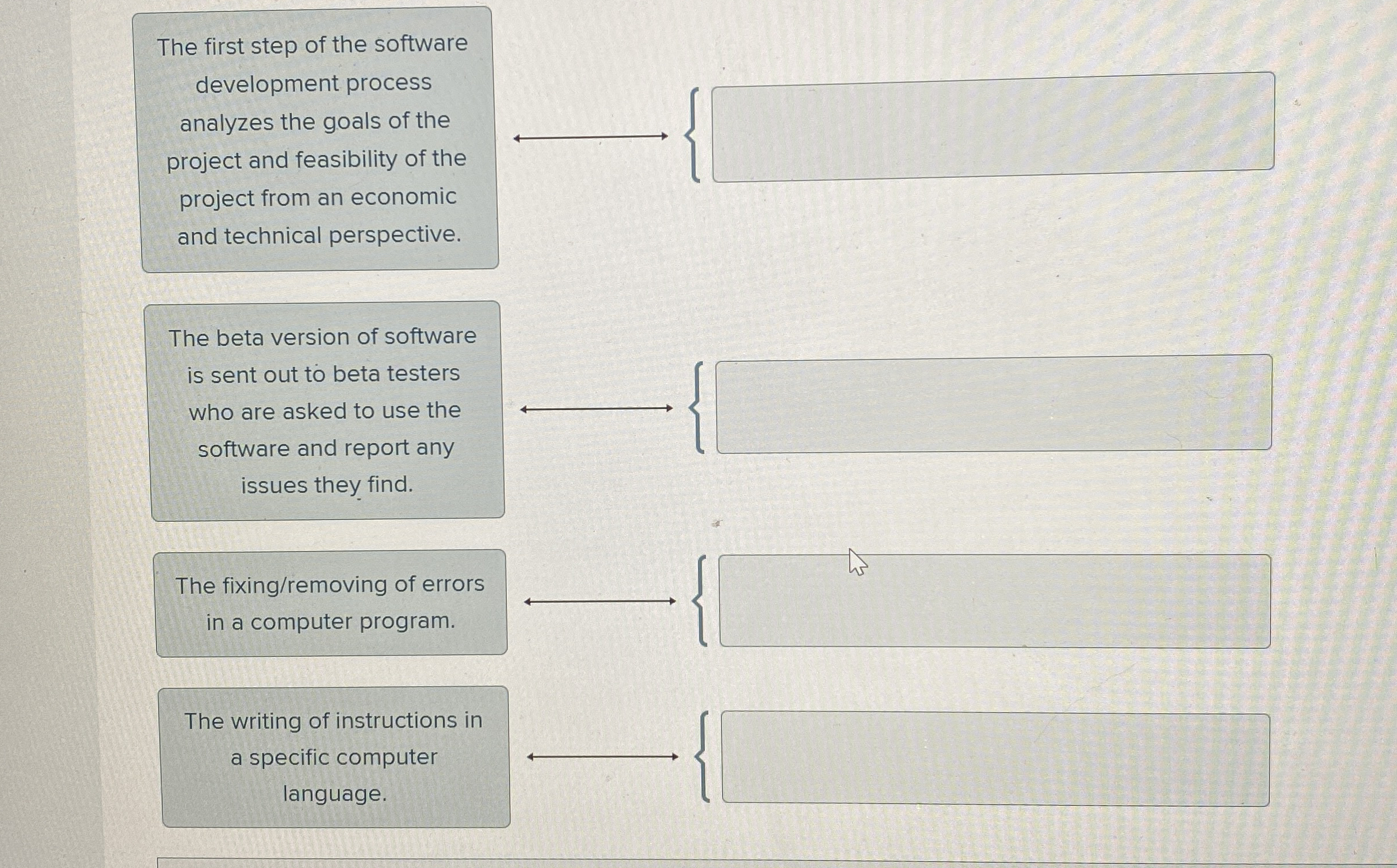 The first step of the software development