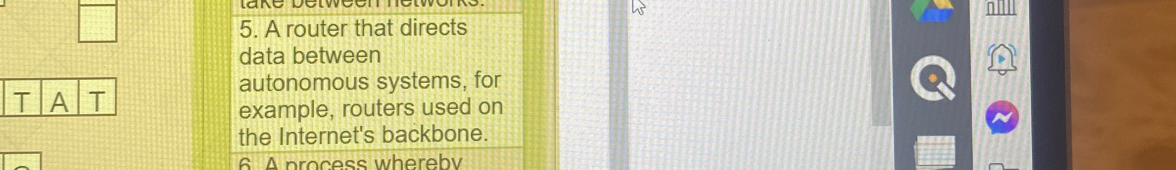 A router that directs data between autonomous