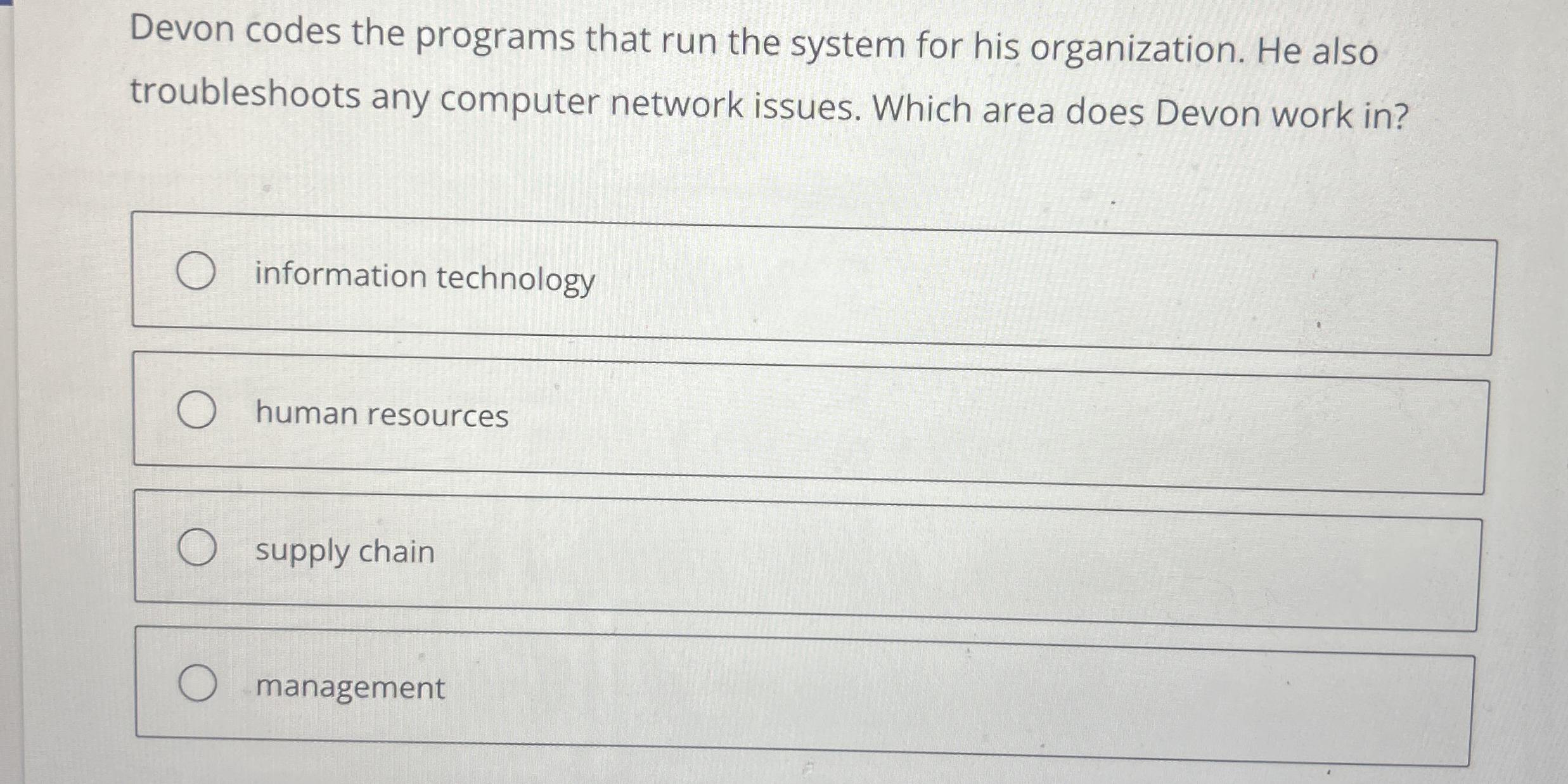 Devon codes the programs that run the system for