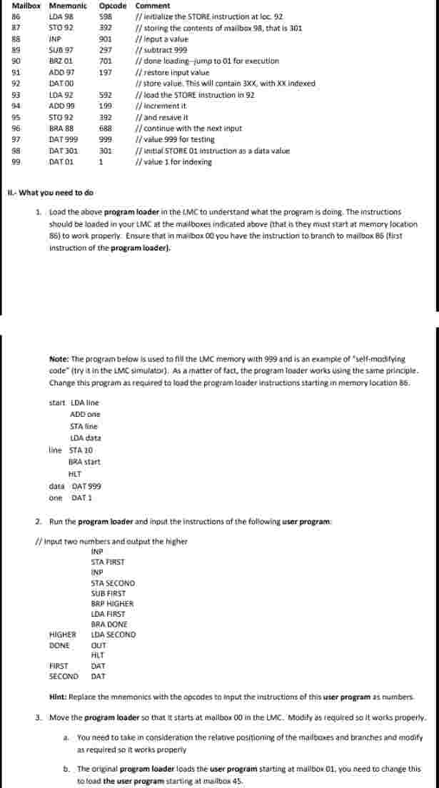 I. - Objective Suppose a small program is