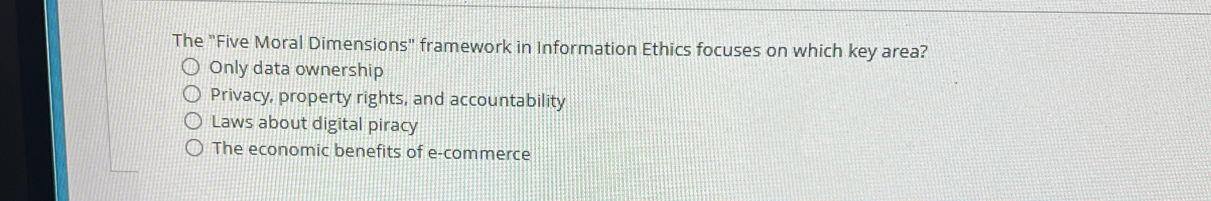 The "Five Moral Dimensions" framework in