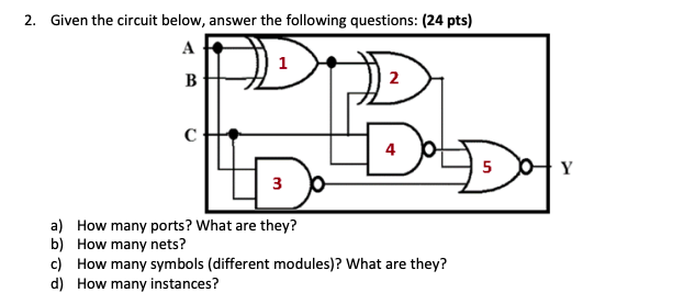 Given the circuit below, answer the following