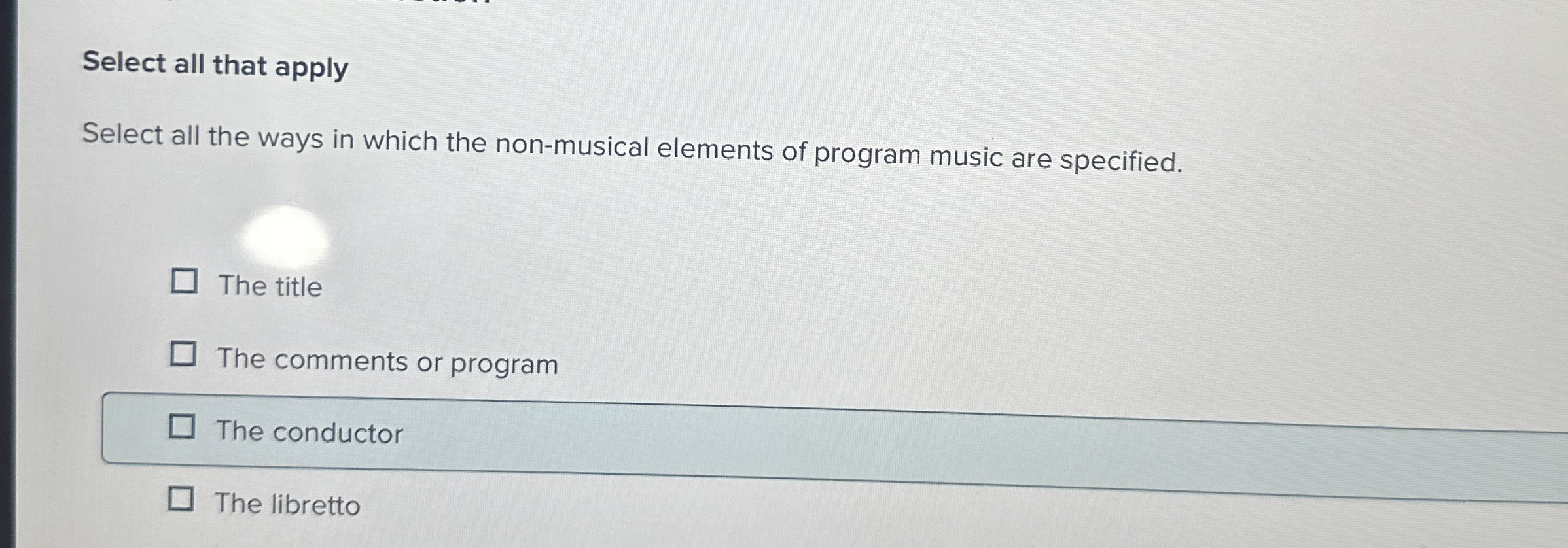 Select all that apply Select all the ways in