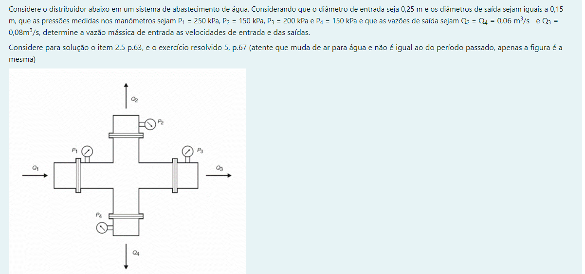 Considere o distribuidor abaixo em um sistema de