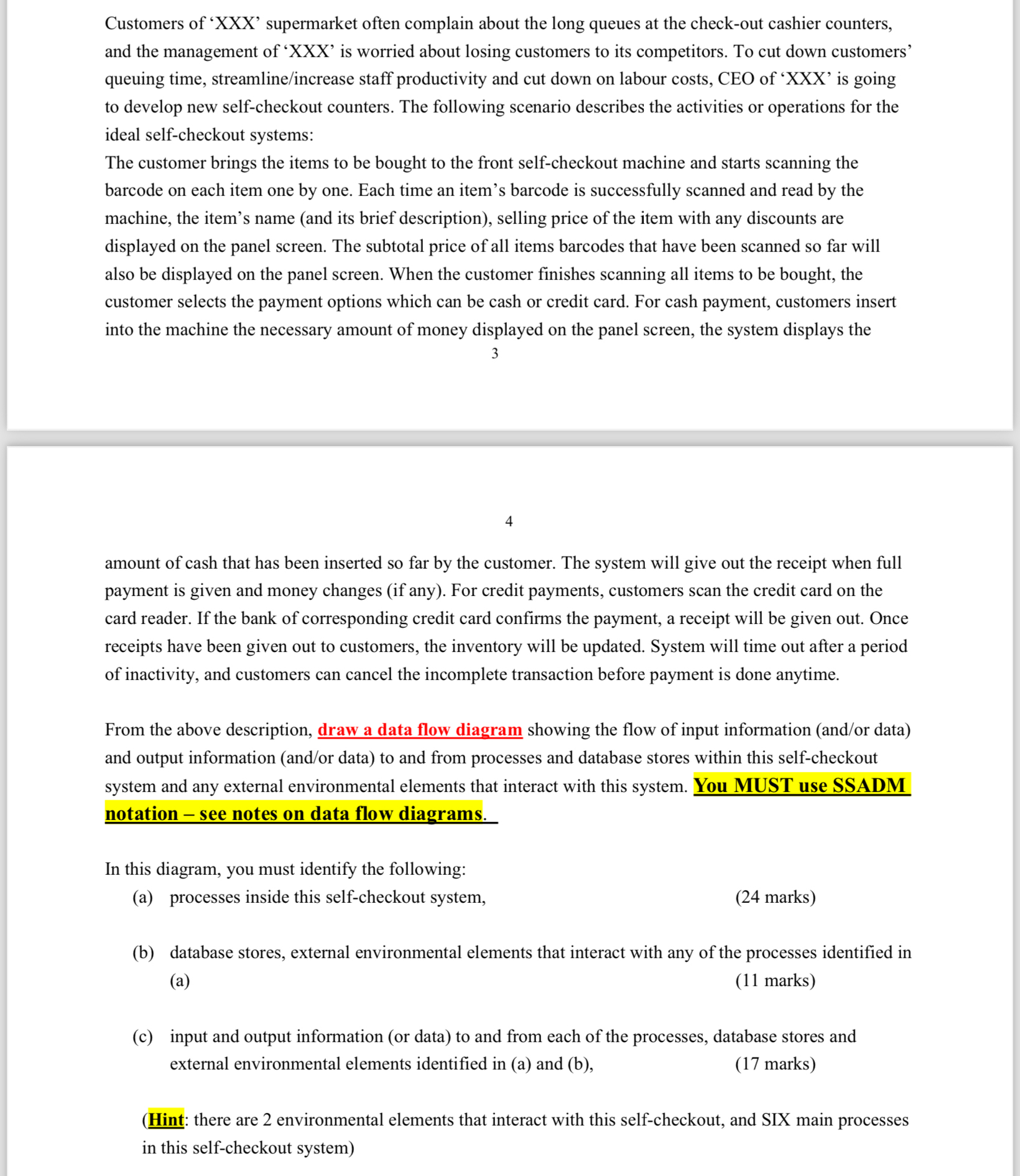 Customers of ' XXX ' supermarket often complain