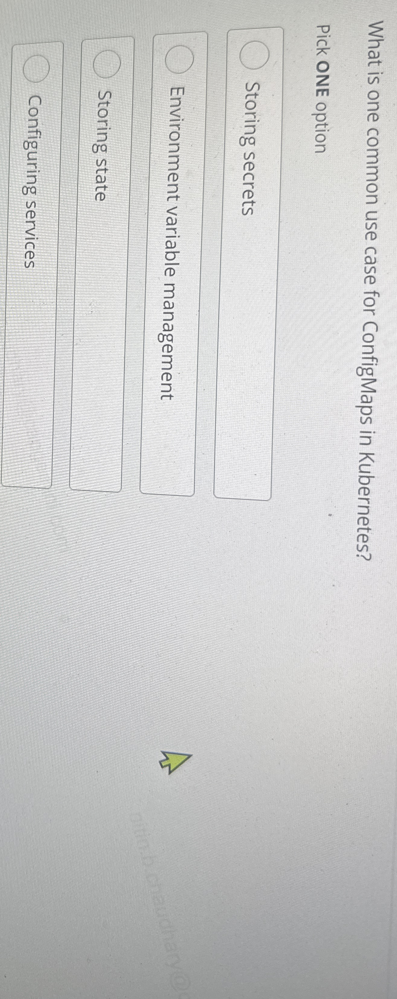 What is one common use case for ConfigMaps in