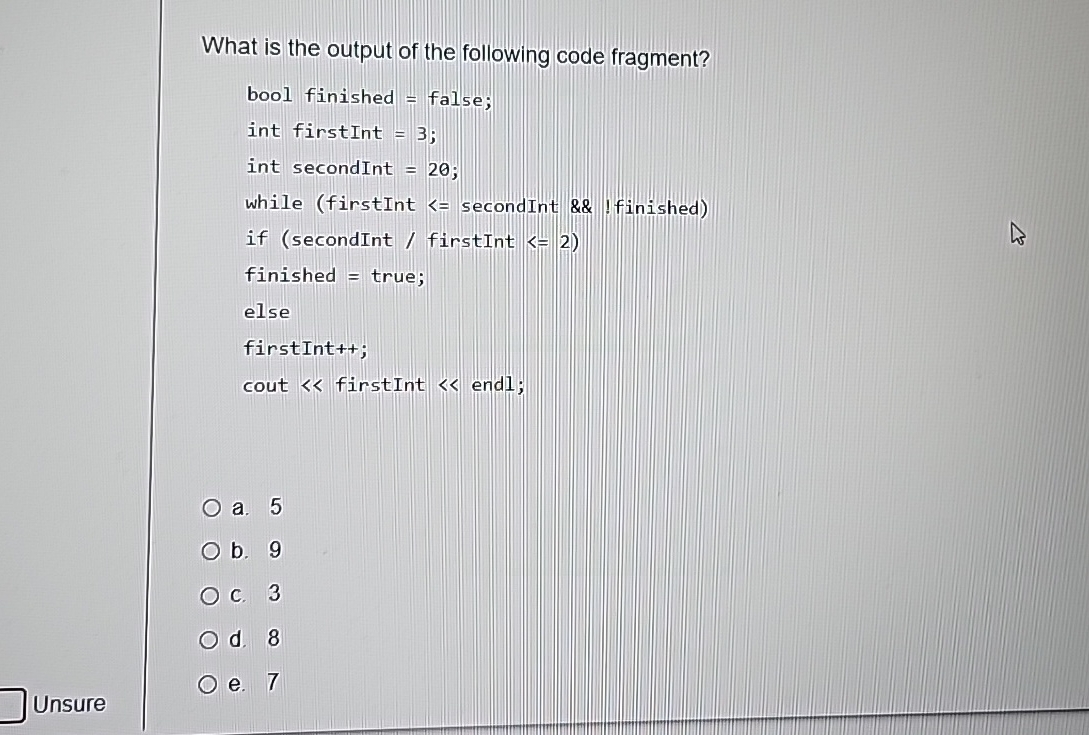What is the output of the following code