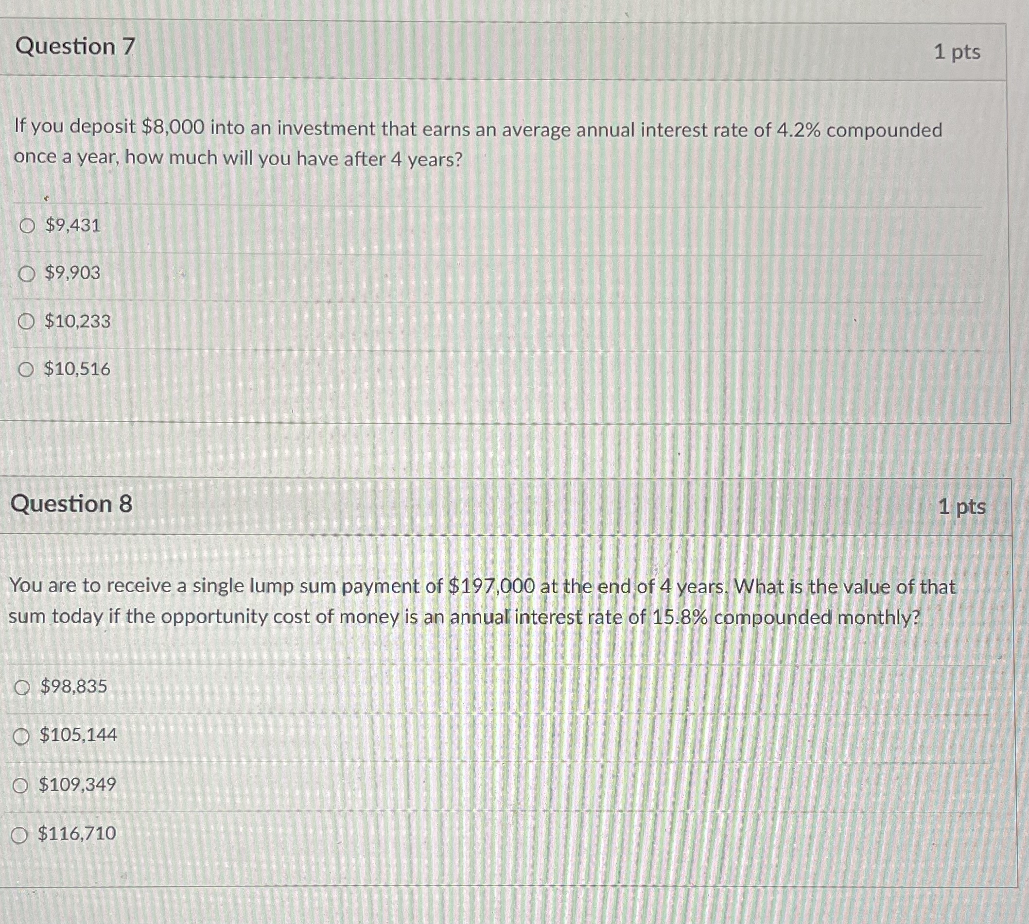 Question 1 1 pts A financial analyst is