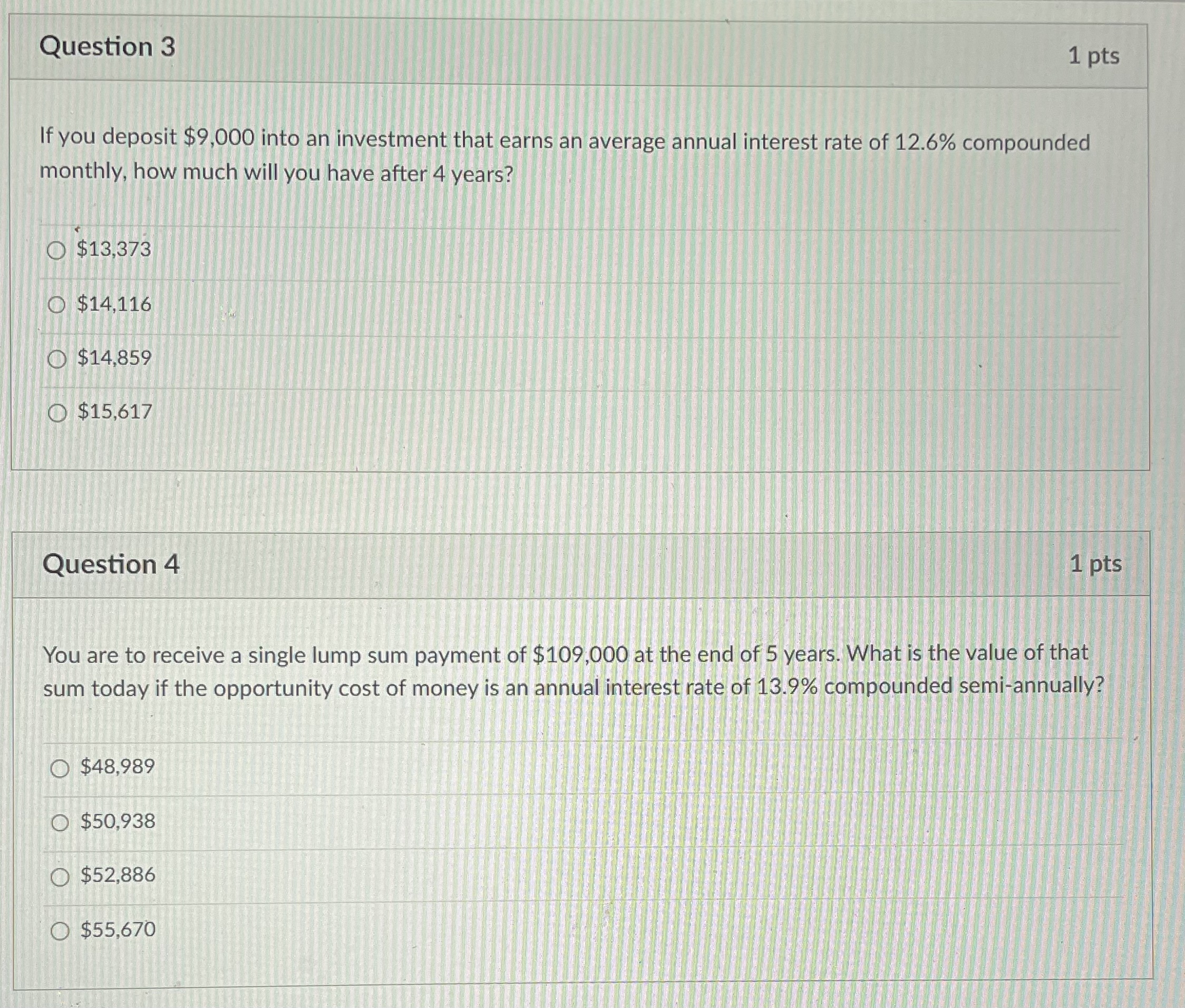 Question 1 1 pts A financial analyst is