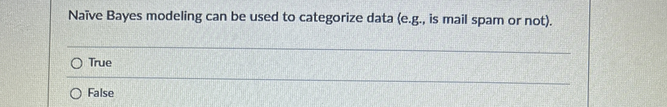 Naive Bayes modeling can be used to categorize