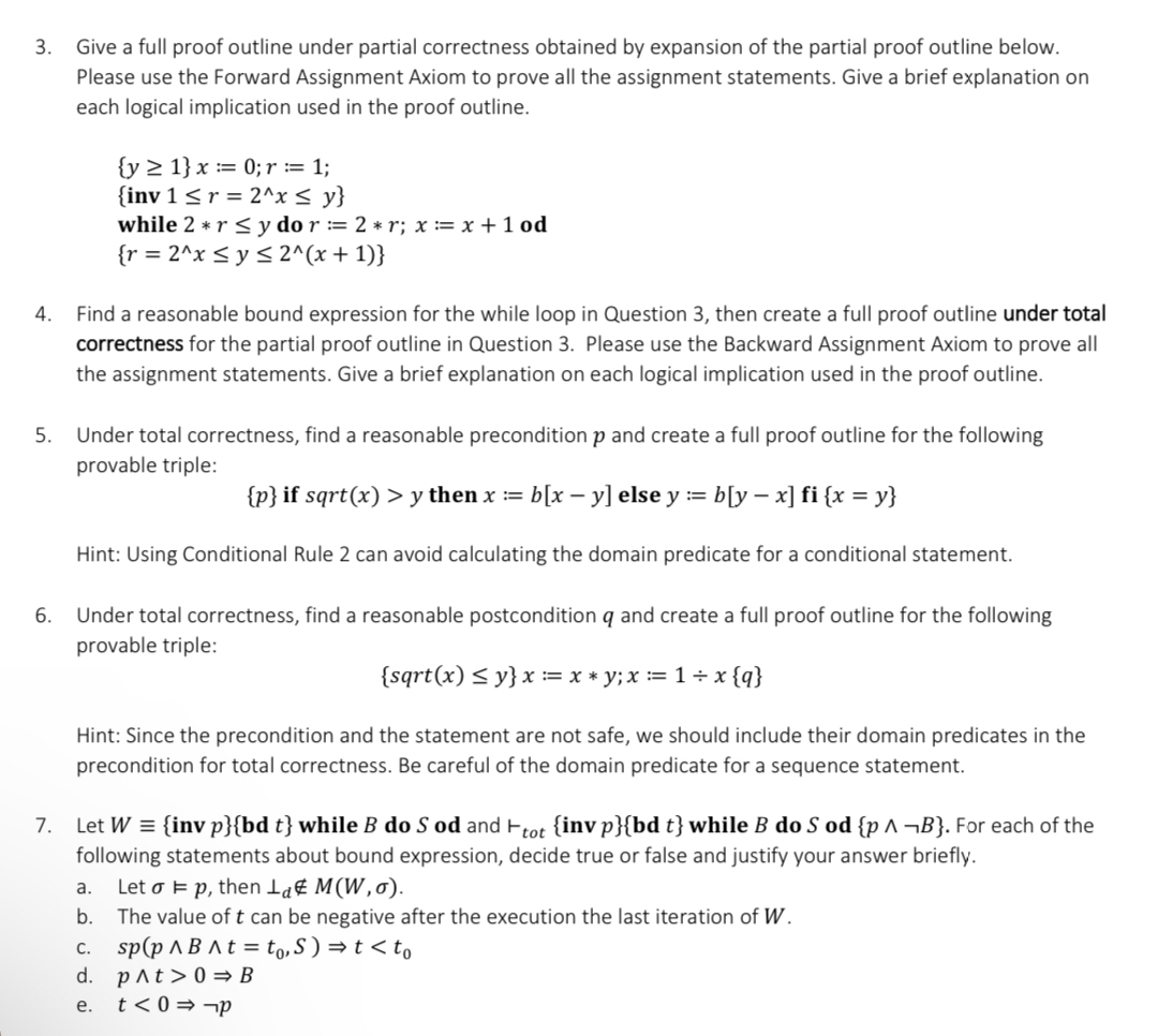 Give a full proof outline under partial