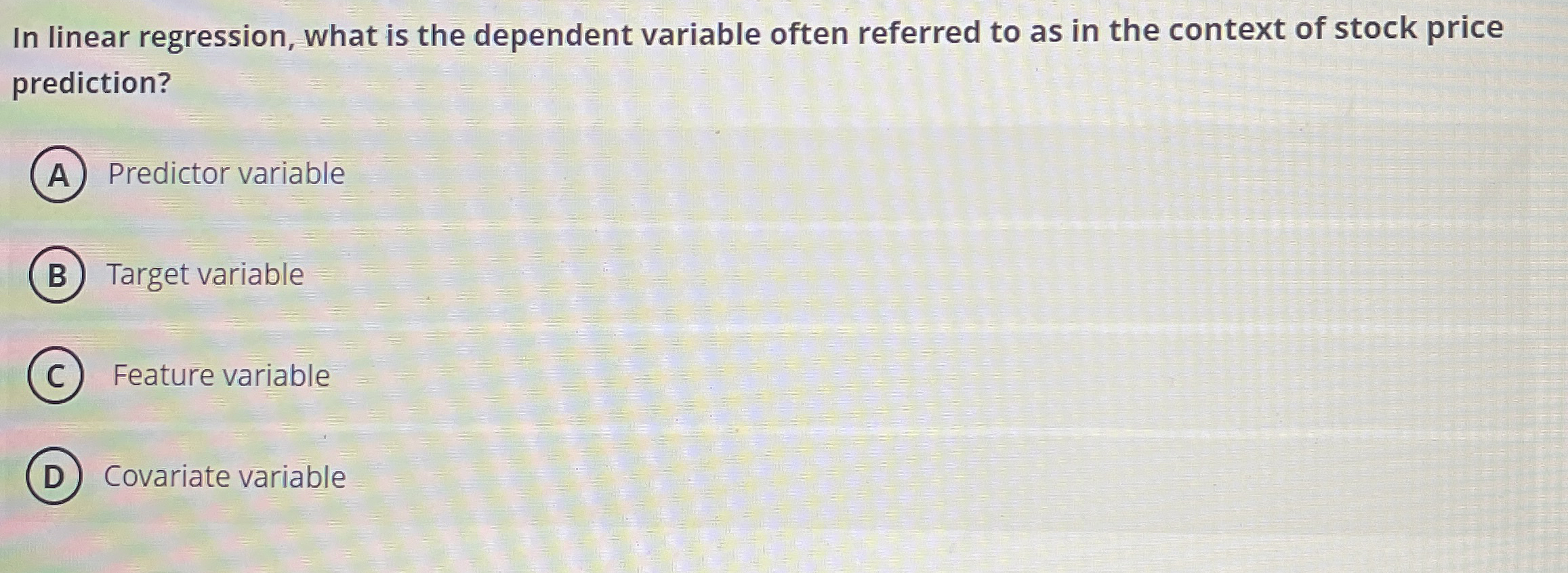 In linear regression, what is the dependent