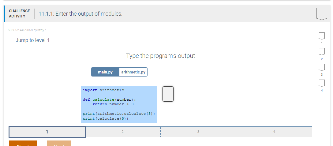 1 1 . 1 . 1 : Enter the output of modules. 6 0 3