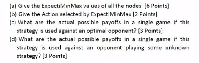 expectminmax ( a ) Give the ExpectiMinMax values