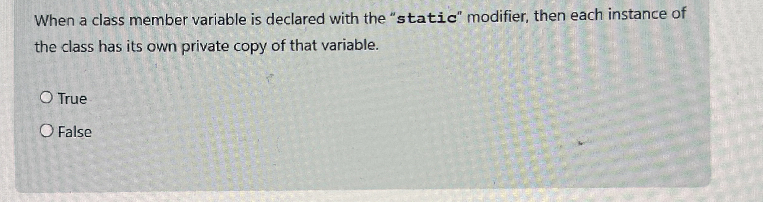 When a class member variable is declared with the