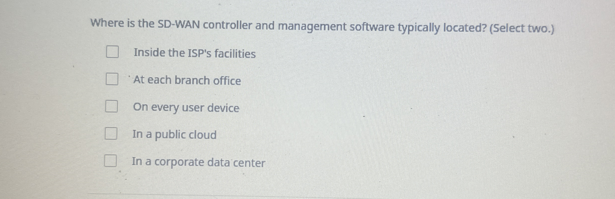 Where is the SD - WAN controller and management