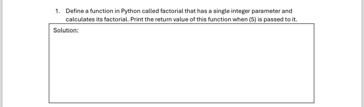 Python Define a function in Python called