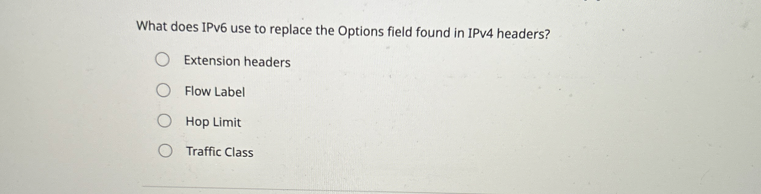 What does IPv 6 use to replace the Options field