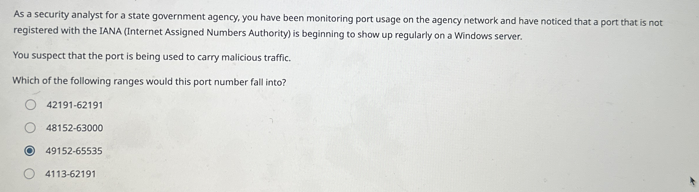 As a security analyst for a state government