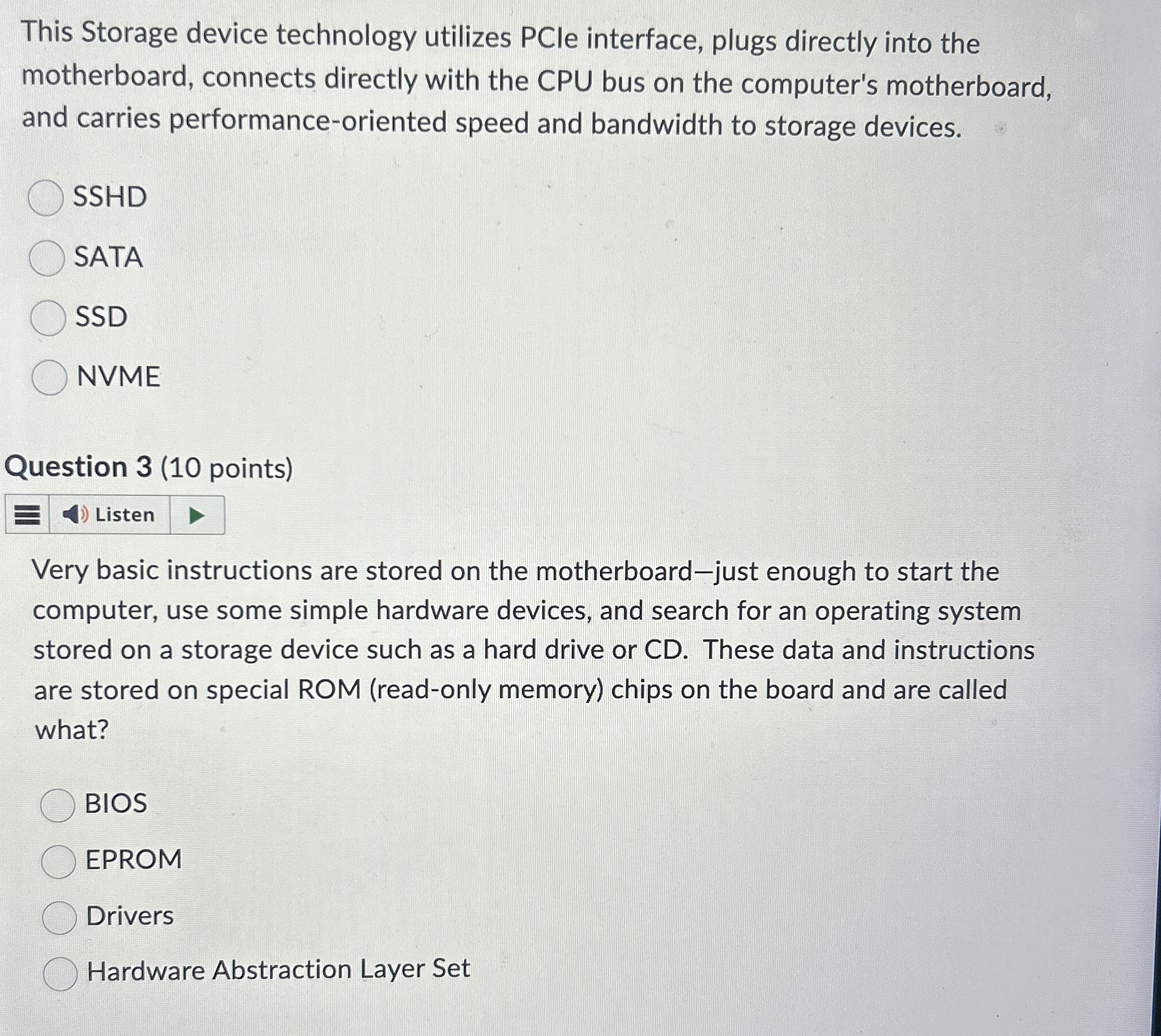 This Storage device technology utilizes PCle