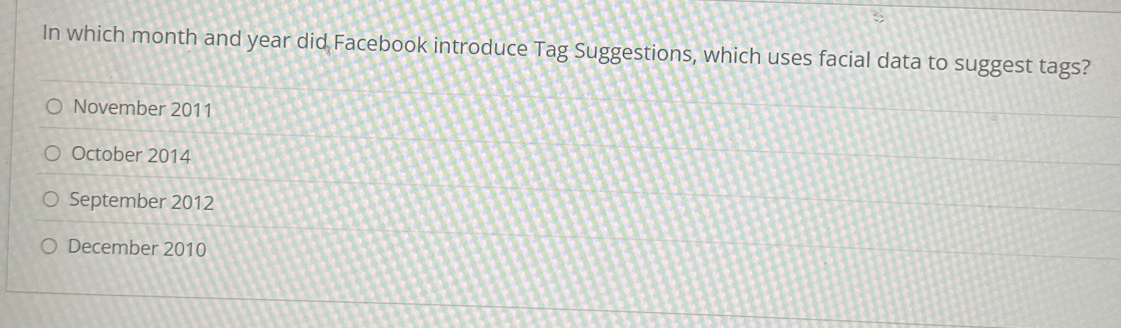 In which month and year did, Facebook introduce