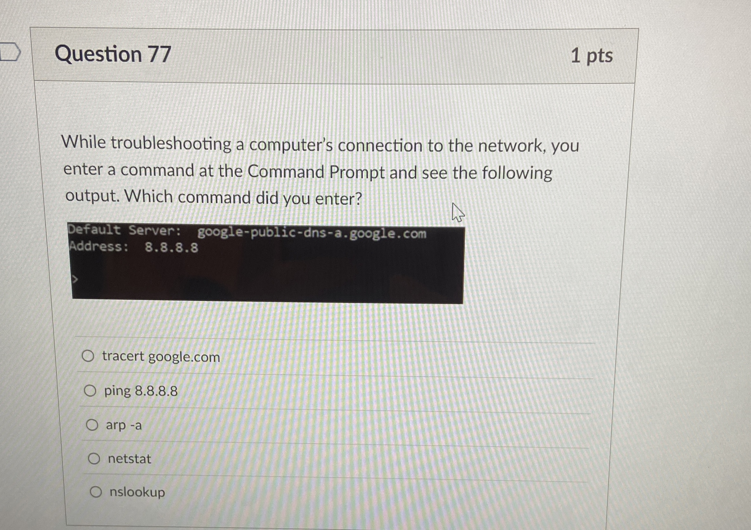 Question 7 7 While troubleshooting a computer's