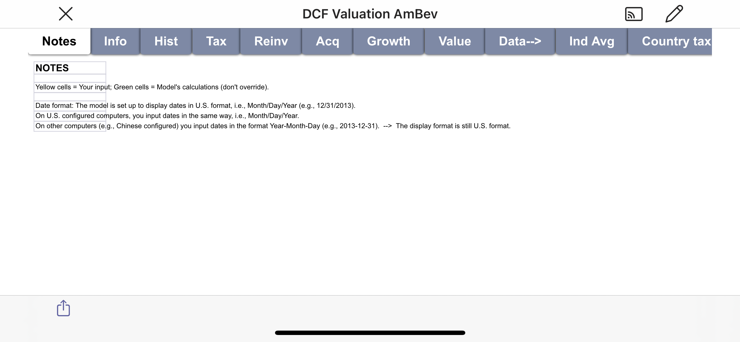 Help what do I do X DCF Valuation AmBev Notes