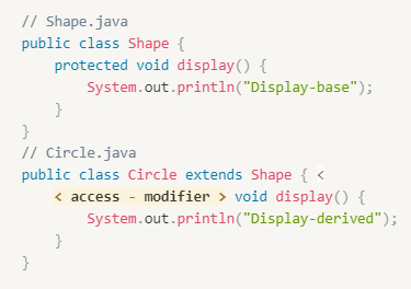 Look at the following code and choose the right