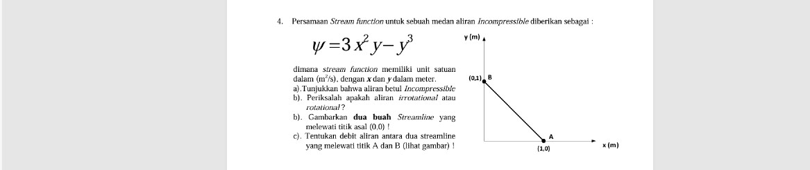 Persamaan Stream function untuk sebuah medan