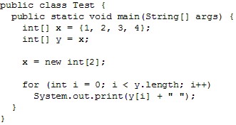 ` ` ` public class Test { public static void main