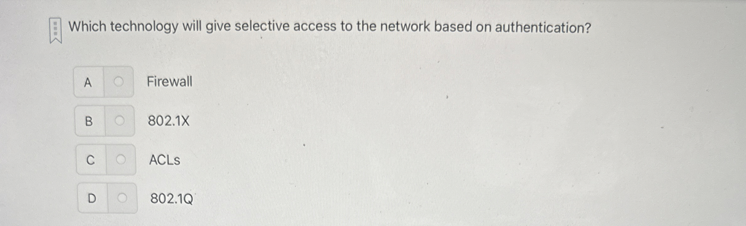 Which technology will give selective access to