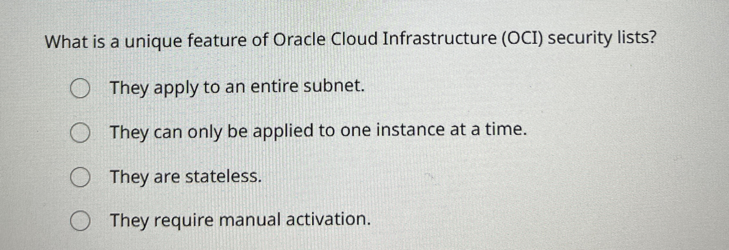 What is a unique feature of Oracle Cloud