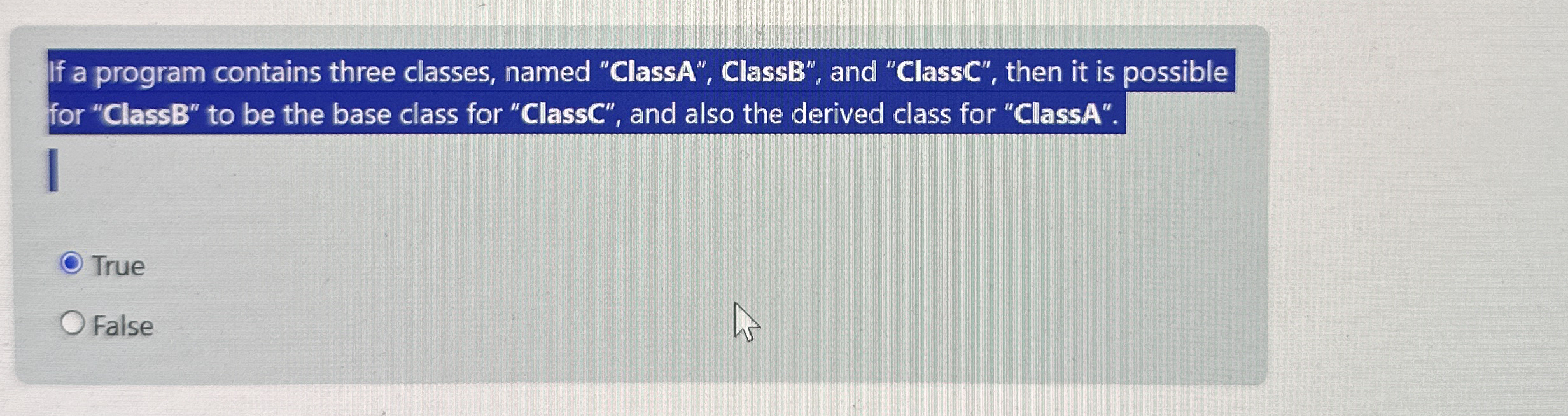 If a program contains three classes, named