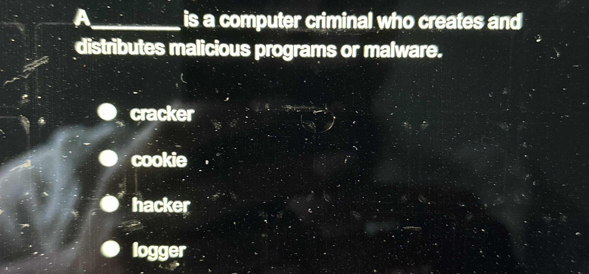 A _ is a computer ciminal who creates and